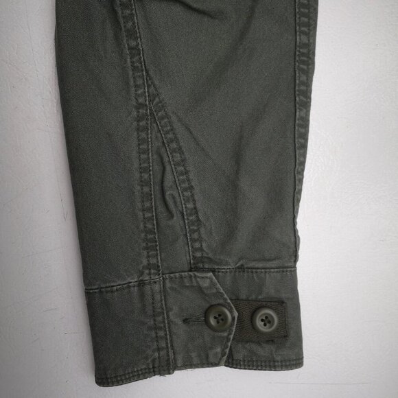 Old Navy Men's Size Large Olive Zipper & Snap Closure Jacket w/ Packable Hood - Picture 11 of 14